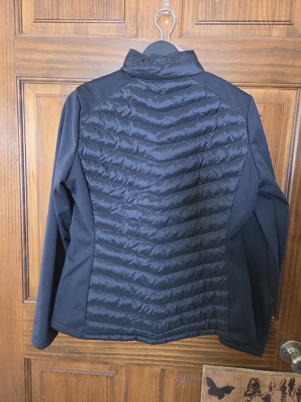 32 Degrees Black Quilted Hybrid Jacket - Picture 2 of 9